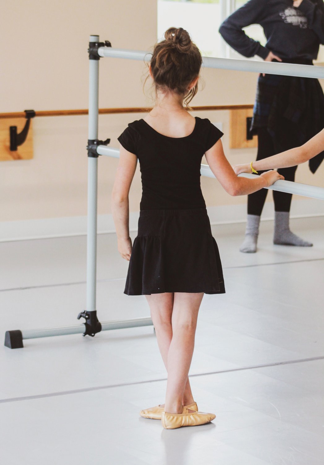A young student prepares to dance at Port Townsend Ballet.
